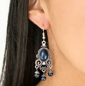 Blue stone earrings